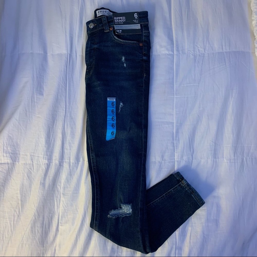 Primark mid rise ripped skinny jeans
